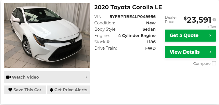 2020 Toyota Corolla
