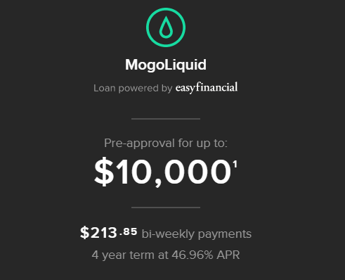 Mogo loan offer