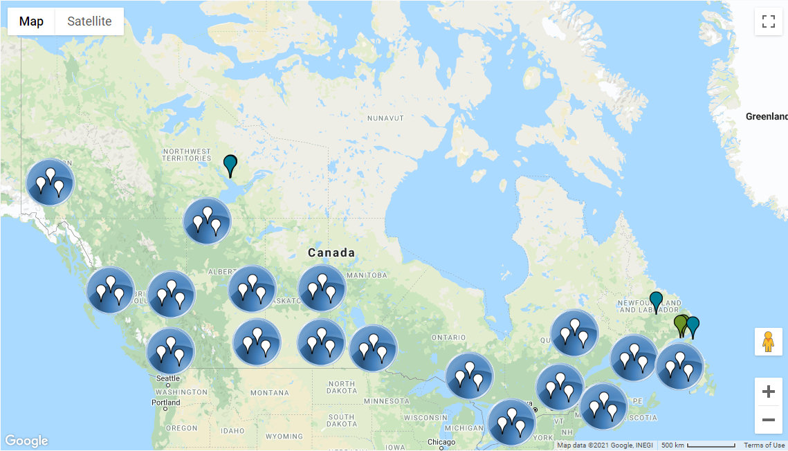 Lender map for Canada small business loans