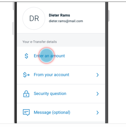 Sending Interac e-Transfer 3