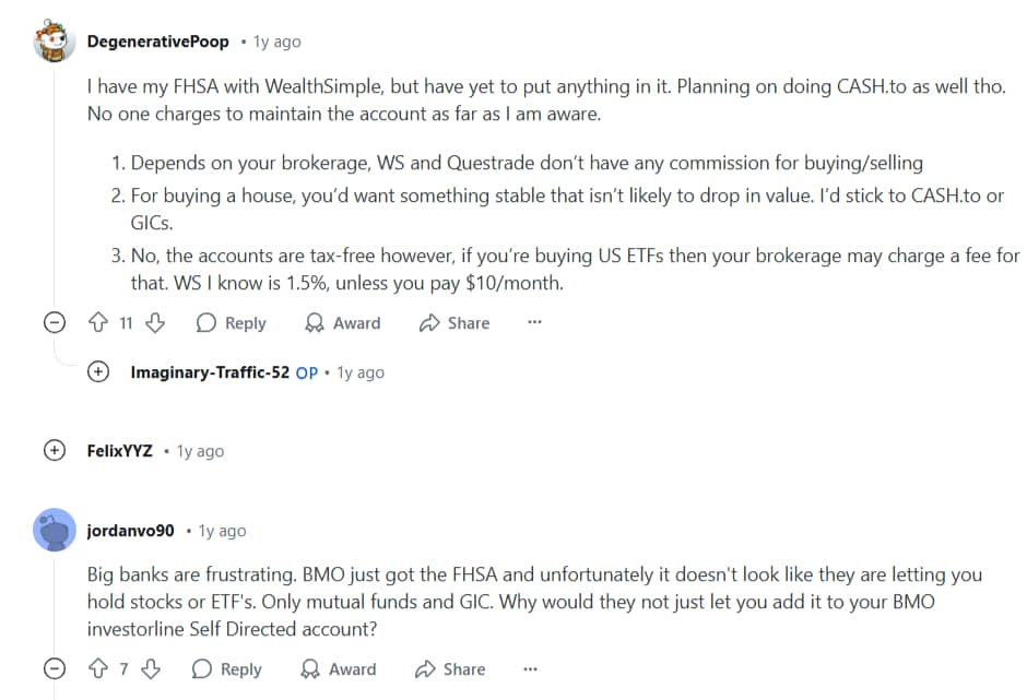 Redditors discuss the best FSHA