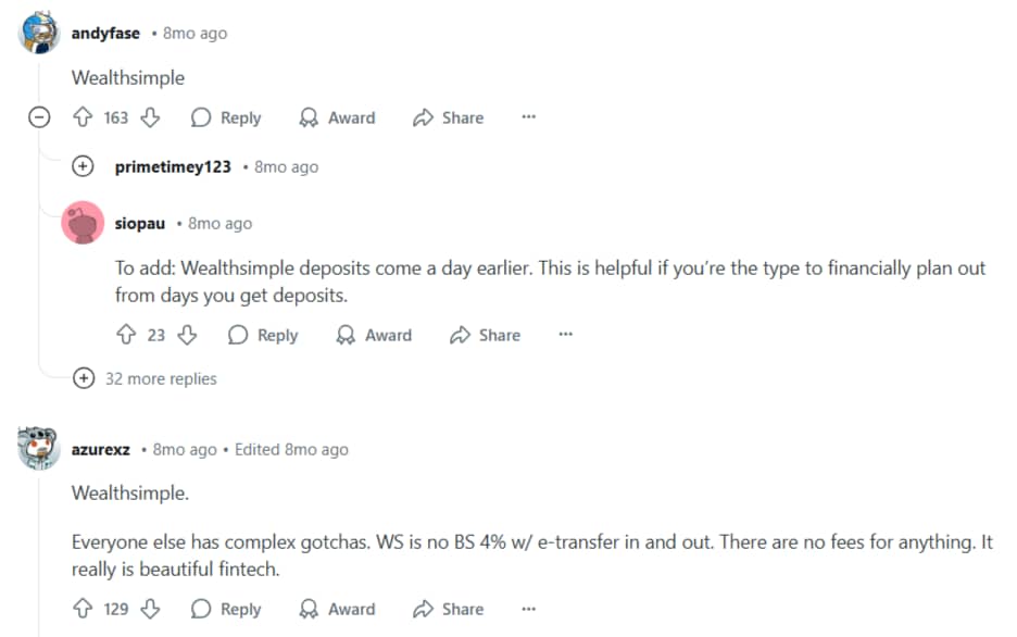 Redditors discuss the best savings account in Canada