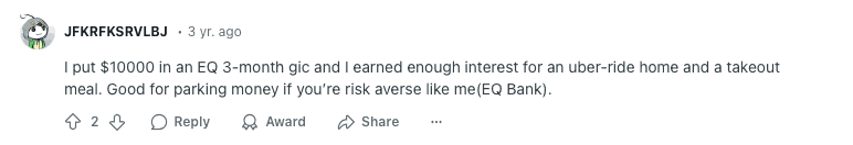 Reddit User Earns Decent Interest From EQ GICs