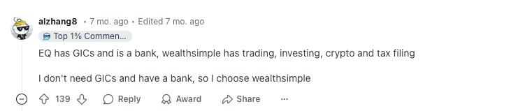 EQ Bank Has GICs And Wealthsimple Has Investment Platforms