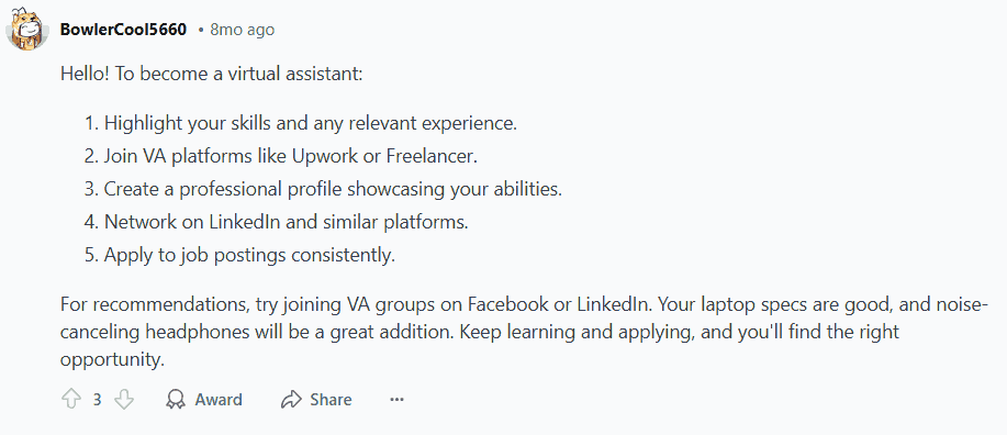 Reddit Advice For Finding Virtual Assistant Work