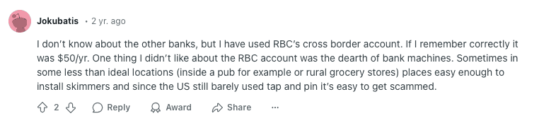 Reddit User Says RBC Has Very Few Machines In USA