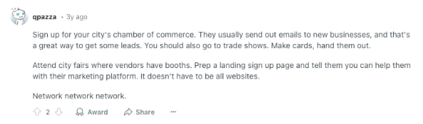 Networking Ideas From Reddit