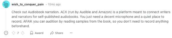 Reddit User Recommends Where To Find Voice Acting Work