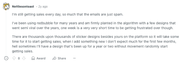 Reddit User Discusses Selling Designs With Redbubble