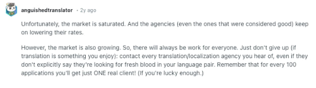 Reddit Comment About Translation Work