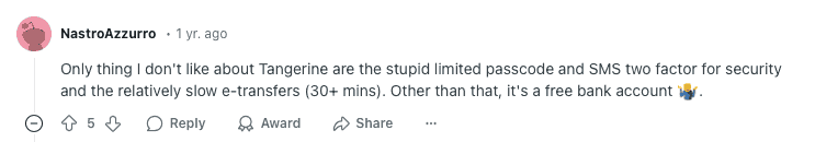 User Has Complaints About Tangerine