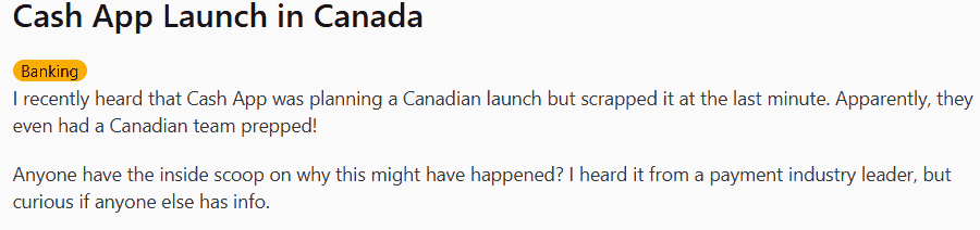 Reddit User Wonders Why Cash App Was Never Launched In Canada