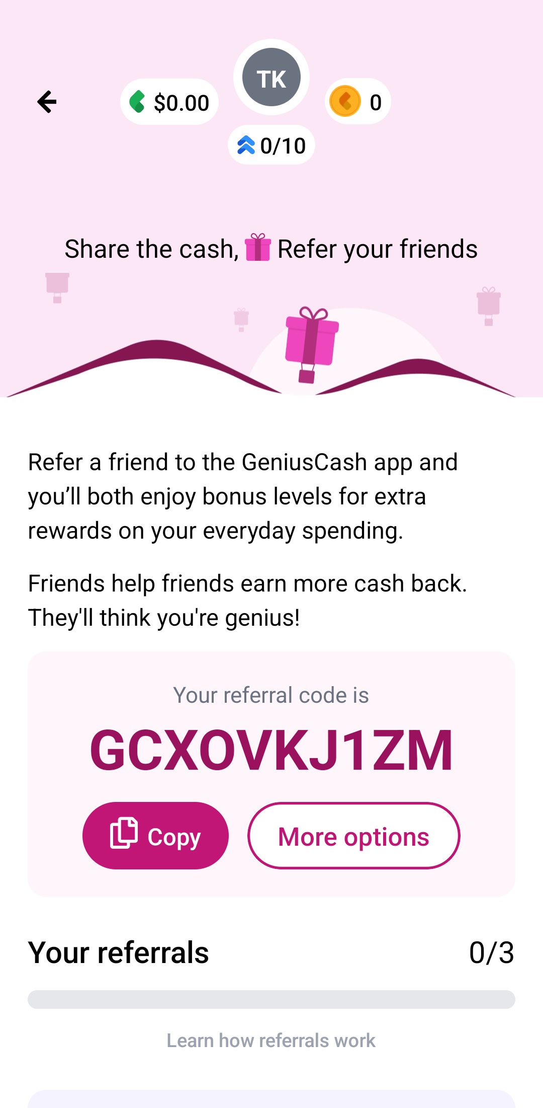 GeniusCash refer