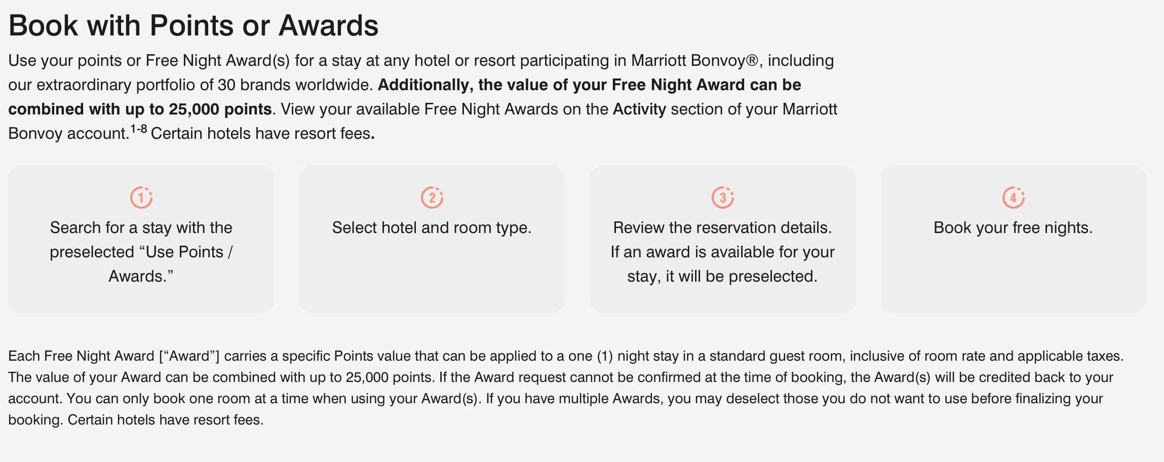 How to use a Marriott free night certificate